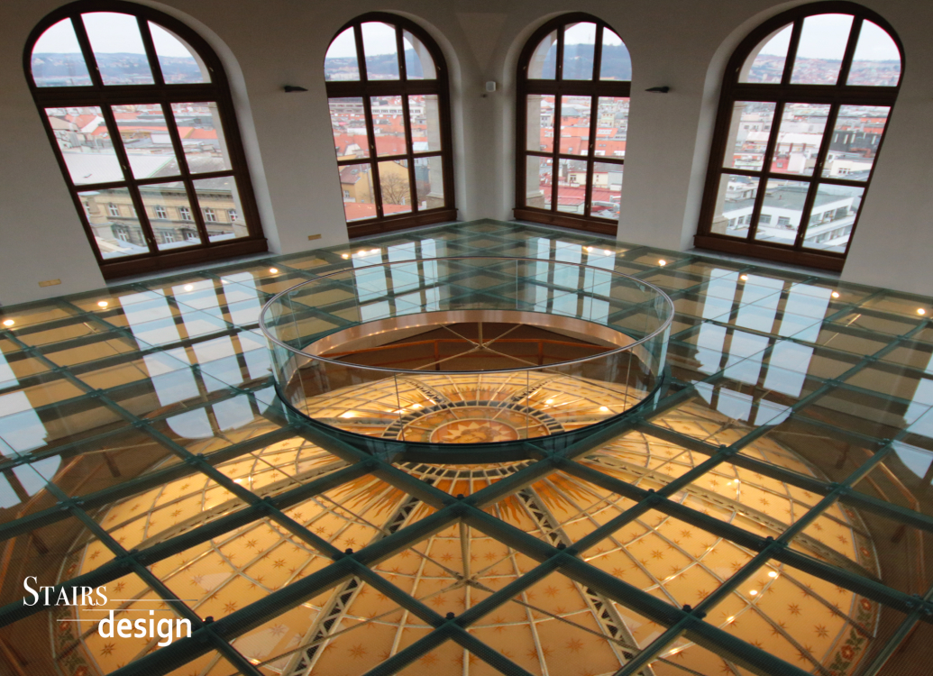 Glass floor in the dome of the National Museum