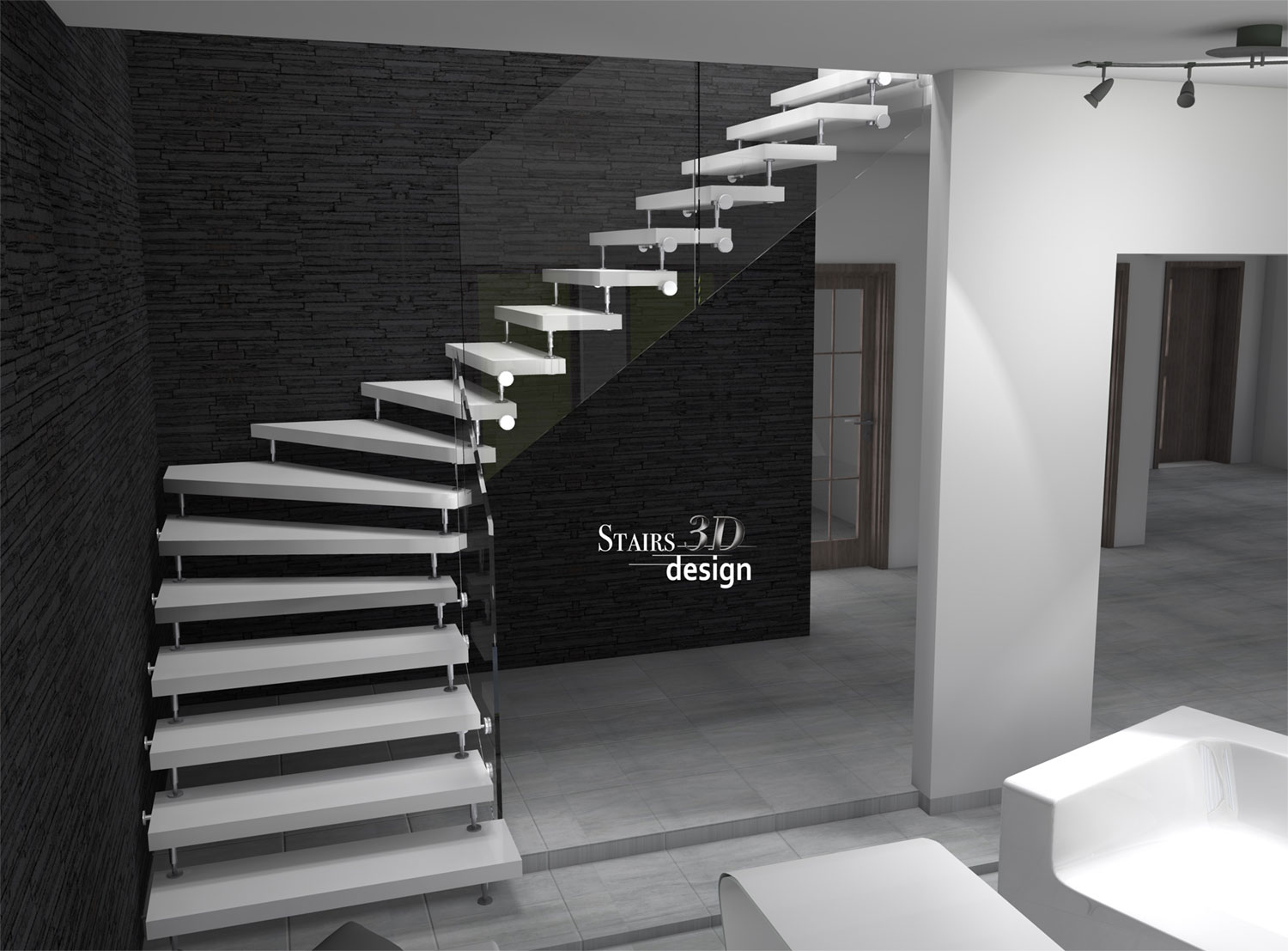 3D vizualizace schodiště